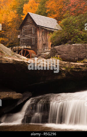 USA, West Virginia, Clifftop, Babcock State Park, The Glade Creek Grist Mill Stock Photo