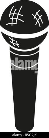 Black and white microphone silhouette Stock Vector