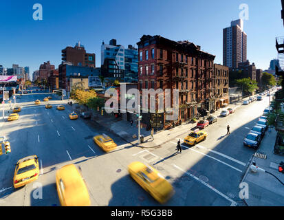 USA, New York, Manhattan, Midtown, Chelsea, 10th Avenue and West 17th Street Stock Photo