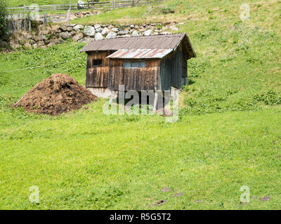 goat stable on the mountainside Stock Photo