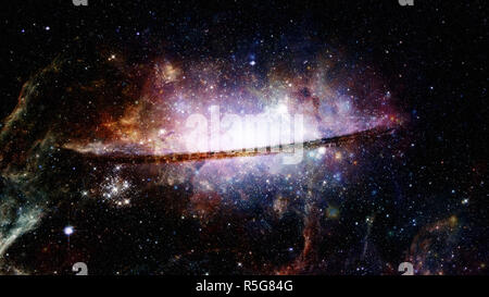 Nebula and galaxies in deep space. Elements of this image furnished by NASA. Stock Photo