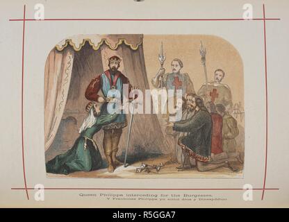 QUEEN PHILIPPA INTERCEDING FOR THE BURGESSES OF CALAIS Stock Photo - Alamy