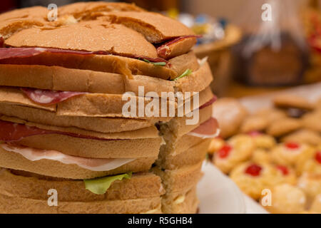 Close up of big sandwich Stock Photo