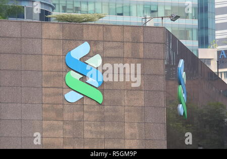 Standard Chartered bank. Standard Chartered bank is a British multinational bank headquartered in London. Stock Photo