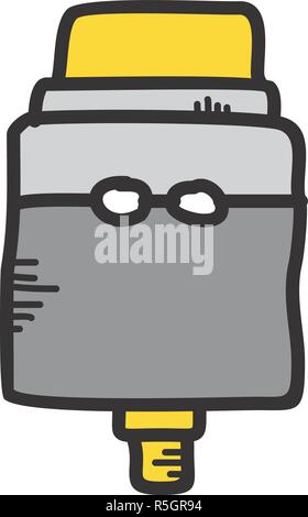 electric cigarette vapor atomizer tank vector art Stock Vector