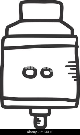 electric cigarette vapor atomizer tank vector art Stock Vector