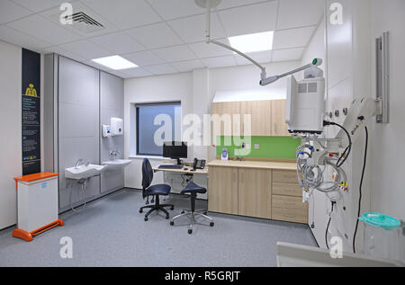 Treatment room in the Urgent Treatment Centre at the newly built Emergency Department of Croydon University Hospital, opened December 2018 Stock Photo