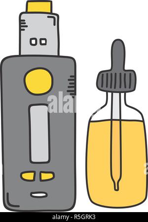 electric cigarette vapor theme vector art Stock Vector