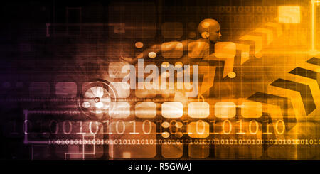 Binary Data Stream Stock Photo