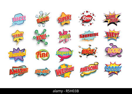 comic book words set Stock Photo