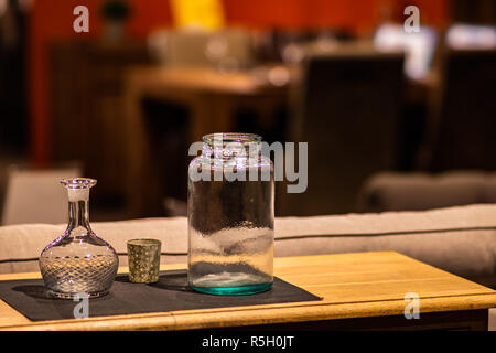 diner table decoration are always attractive for a cozy interior Stock Photo