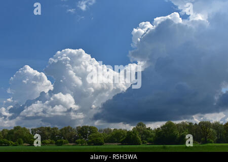 storm clouds over the ampertal Stock Photo