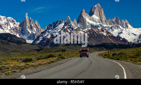 Mt. Fitz Roy (EL Chalten) at sunrise. El Chalten, Santa Cruz, Argentina. Stock Photo