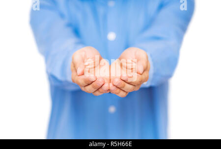 Open hands. Holding, giving, showing concept. Stock Photo