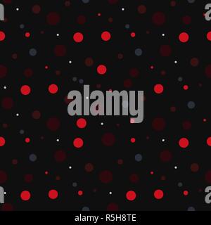 Vector seamless vintage retro dotted pattern on black bacground eps 10 Stock Vector