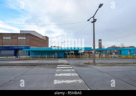 Bus station in Crewe Cheshire UK Stock Photo