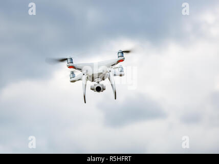 Drone in sky Stock Photo