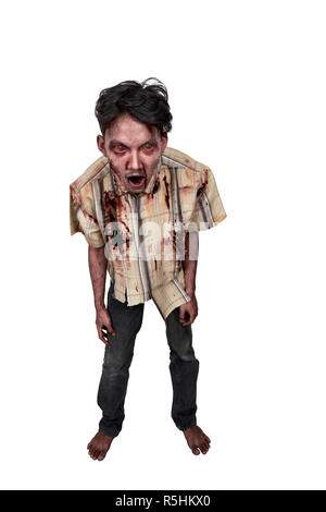 Portrait of scary asian zombies man Stock Photo