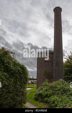 Disused engine house, Hawkesbury Engine House, Hawkesbury Junction, Coventry Canal, Warwickshire, England, UK (WOP) Stock Photo