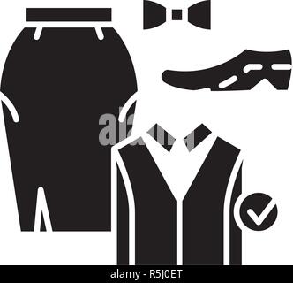 Clothing Vector Icon Black Business Clothes Vector, Black