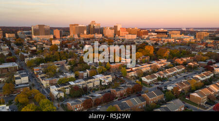 The not so little city skyline of Wilmington Delaware late on a fall day in the Northeast USA Stock Photo