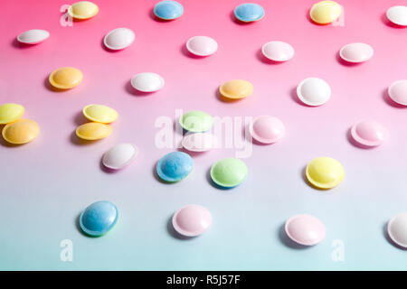 flying saucer multi coloured candy Stock Photo