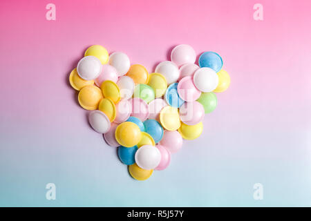 flying saucer multi coloured candy Stock Photo