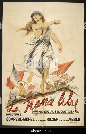 A poster celebrating the liberation of France. Flags of the various allied nations  can be seen. [A collection of English and French War (World War I) Posters.]. 1914-1919. Source: Tab.11748.a. poster 297. Stock Photo