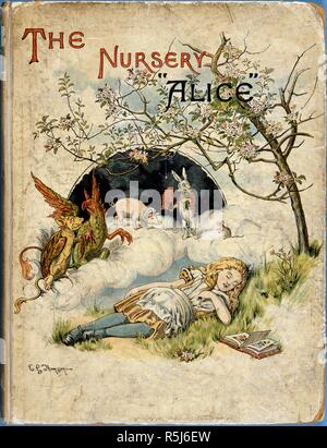 Alice asleep. The Page. Published and edited by Edward Gordon Cr. Carshalton, 1898-1901. Cover of 'The Nursery Alice'. Image taken from The Page. Published and edited by Edward Gordon Craig. Vol. 1-3, Vol. 4. no. 1 & 2. 1898-1901.. Originally published/produced in Carshalton, 1898-1901. Source: Cup.410.g.74, cover. Language: English. Author: TENNIEL, JOHN. Carroll, Lewis pseud. [i. e. Charles Lutwidge Dodgson]. Stock Photo