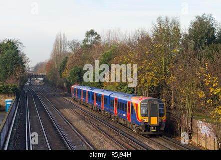 Class 450 electric multiple unit number 450559 working a South West Trains service at Barnes in west London. Stock Photo