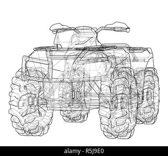 ATV quadbike concept outline Stock Photo