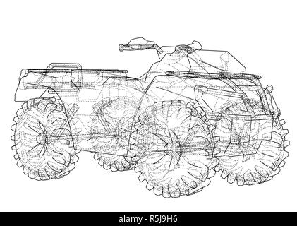 ATV quadbike concept outline Stock Photo