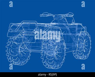 ATV quadbike concept outline Stock Photo