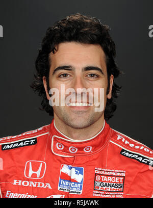 Dario Franchitti of Scotland participates in the Indy Racing League media day at Homestead-Miami Speedway in Homestead, Florida on February 24, 2009. Stock Photo