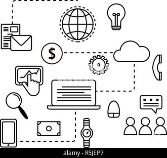 Modern flat business concept infographic vector illustration Stock Vector