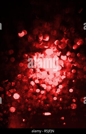 Blurred defocused red lights background Stock Photo