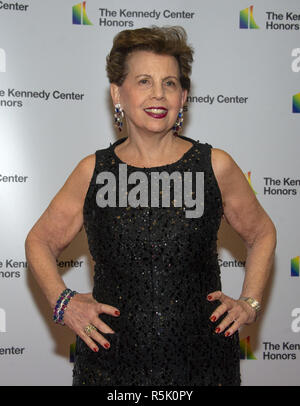 December 1, 2018 - Washington, District of Columbia, U.S. - Adrienne Arsht arrives for the formal Artist's Dinner honoring the recipients of the 41st Annual Kennedy Center Honors hosted by United States Deputy Secretary of State John J. Sullivan at the US Department of State in Washington, DC on Saturday, December 1, 2018. The 2018 honorees are: singer and actress Cher; composer and pianist Philip Glass; Country music entertainer Reba McEntire; and jazz saxophonist and composer Wayne Shorter. This year, the co-creators of HamiltonÂ- writer and actor Lin-Manuel Miranda, director Thomas Kail, Stock Photo