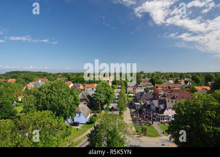 wustrow,view from the church tower,looking north,baltic sea,peninsula fischland-darss-zingst,mecklenburg-vorpommern Stock Photo