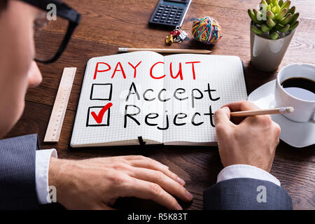 Paycut Rejection Concept Stock Photo