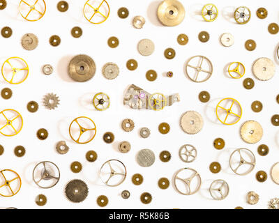 pattern from various used watch spare parts Stock Photo