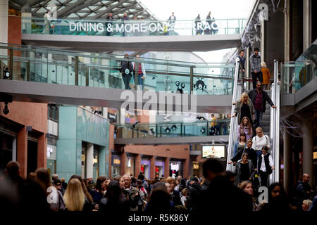 Liverpool city centre Liverpool One busy with shoppers Stock Photo