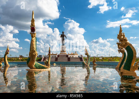 chao fa ngum statue in vientiane Stock Photo