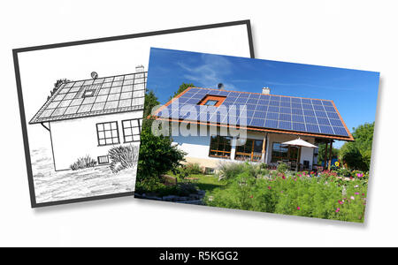 house construction,planning and implementation Stock Photo