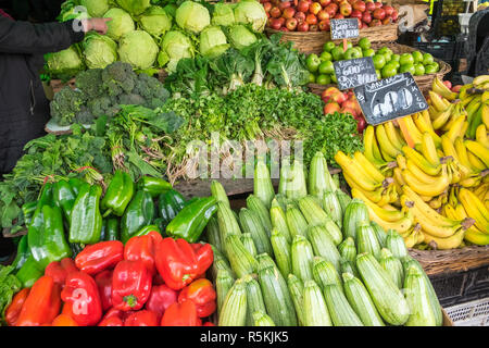 vegetables on a market in valparaiso,chile Stock Photo