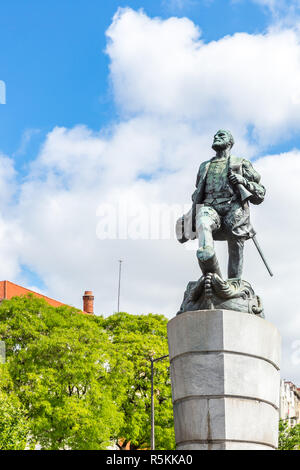 Ferdinand Magellan Statue Lisbon Portugal Stock Photo