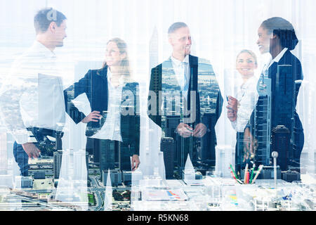Businesspeople Having Conversation Stock Photo