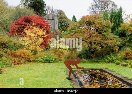 Autumn view at Ascog Hall Garden and Fernery near Rothesay in the Isle of Bute, Argyll, Scotland.