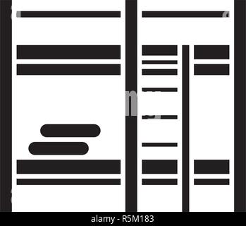 Bunk bed black icon, vector sign on isolated background. Bunk bed concept symbol, illustration  Stock Vector