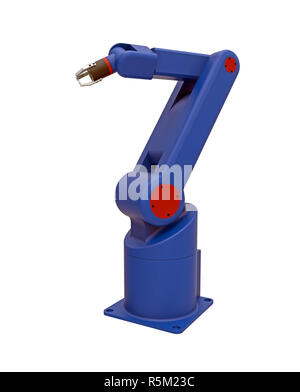 Robot 6 axis 3d render Stock Photo