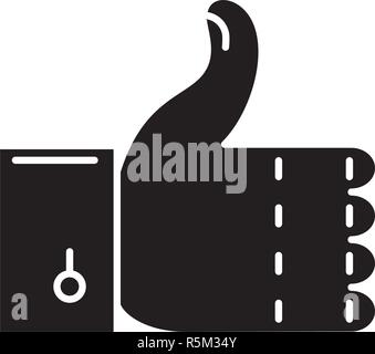 Approval black icon, vector sign on isolated background. Approval concept symbol, illustration  Stock Vector